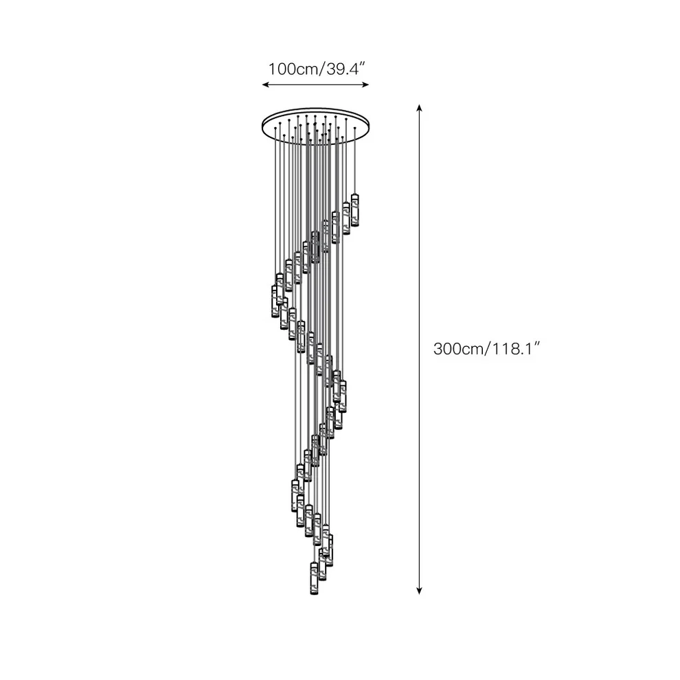 Celestial Alabaster Cascade Chandelier - Image 3