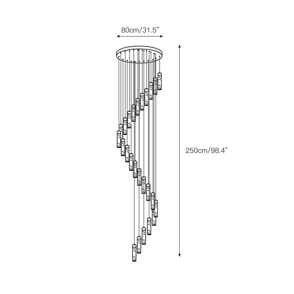 Celestial Alabaster Cascade Chandelier - Image 4
