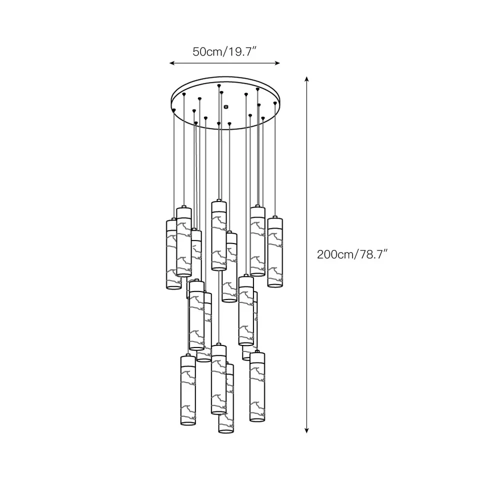 Celestial Alabaster Cascade Chandelier - Image 5