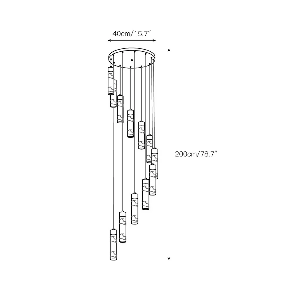 Celestial Alabaster Cascade Chandelier - Image 6