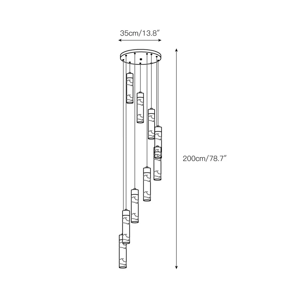 Celestial Alabaster Cascade Chandelier - Image 7