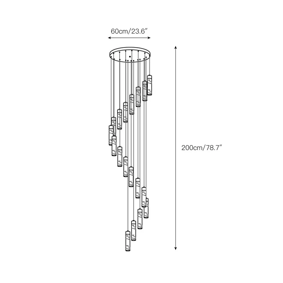 Celestial Alabaster Cascade Chandelier - Image 9