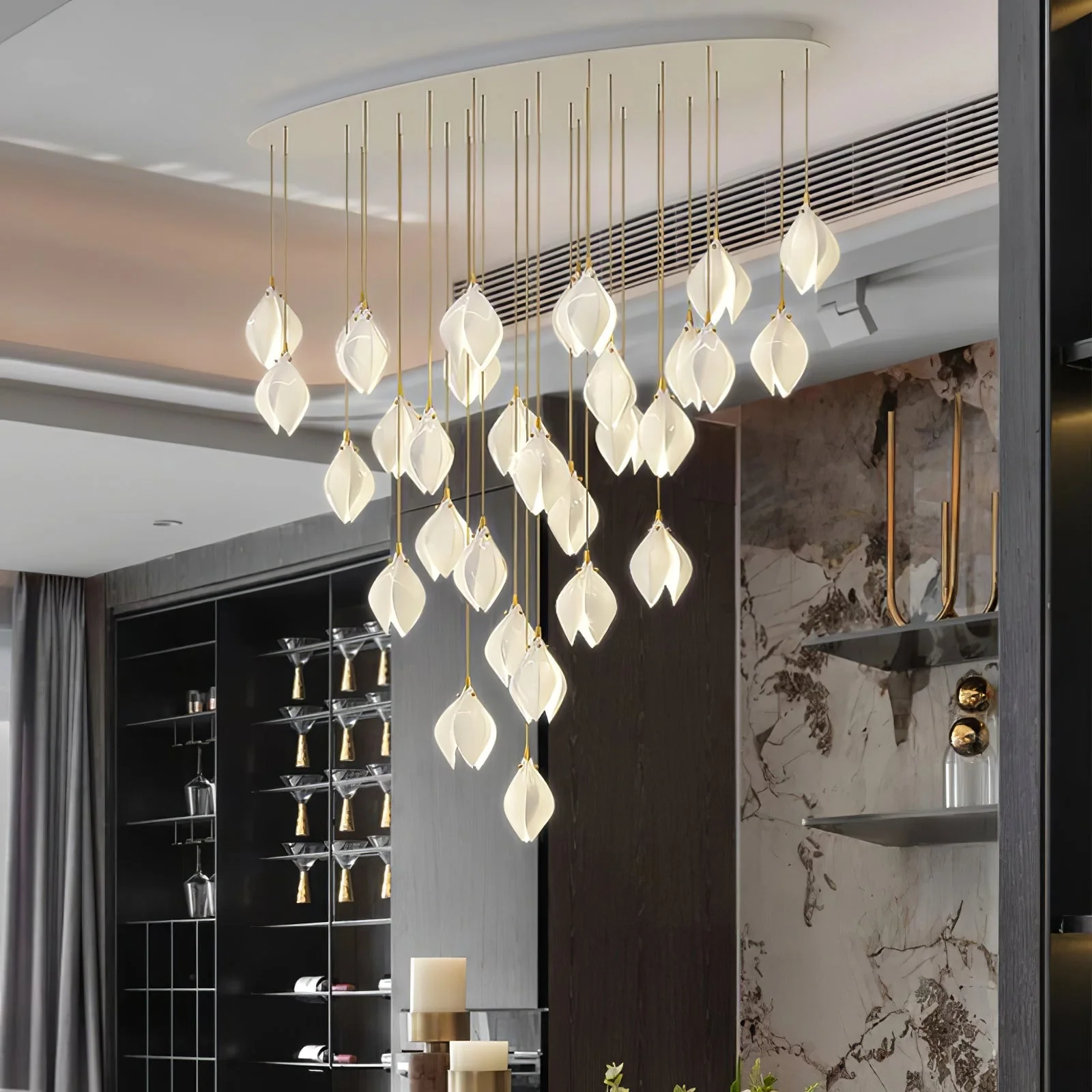 Galaxy Celeste Flora Crystal Spiral Chandelier - Image 2