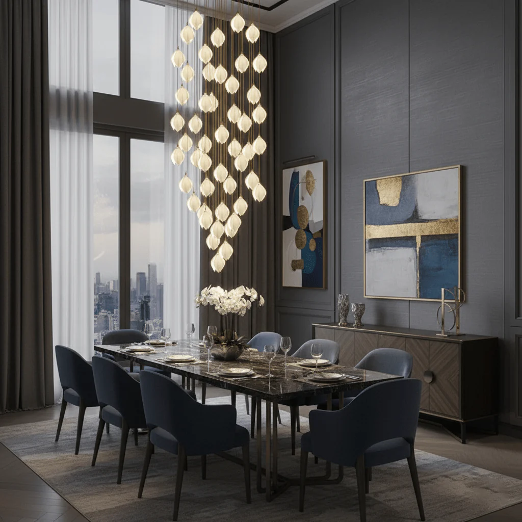 Galaxy Celeste Flora Crystal Spiral Chandelier - Image 3