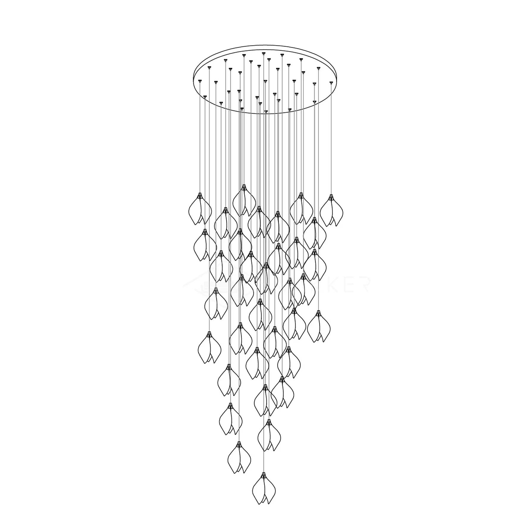 Galaxy Celeste Flora Crystal Spiral Chandelier - Image 43