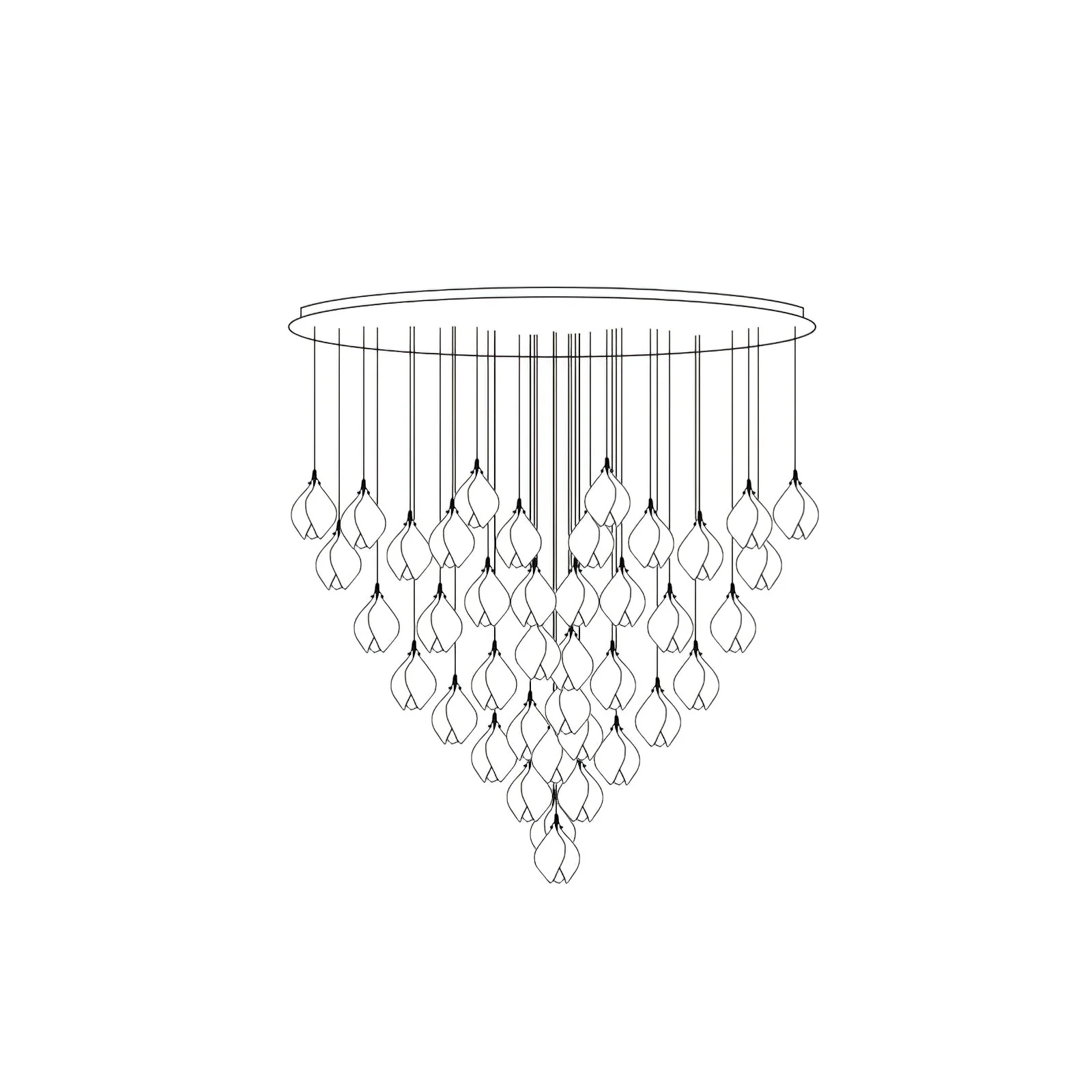 Galaxy Celeste Flora Crystal Spiral Chandelier - Image 58
