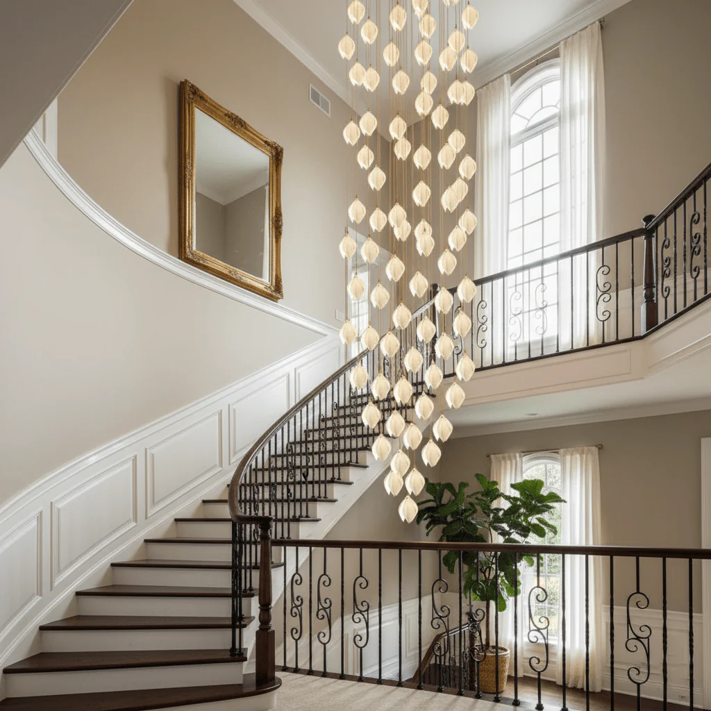 Galaxy Celeste Flora Crystal Spiral Chandelier - Image 6