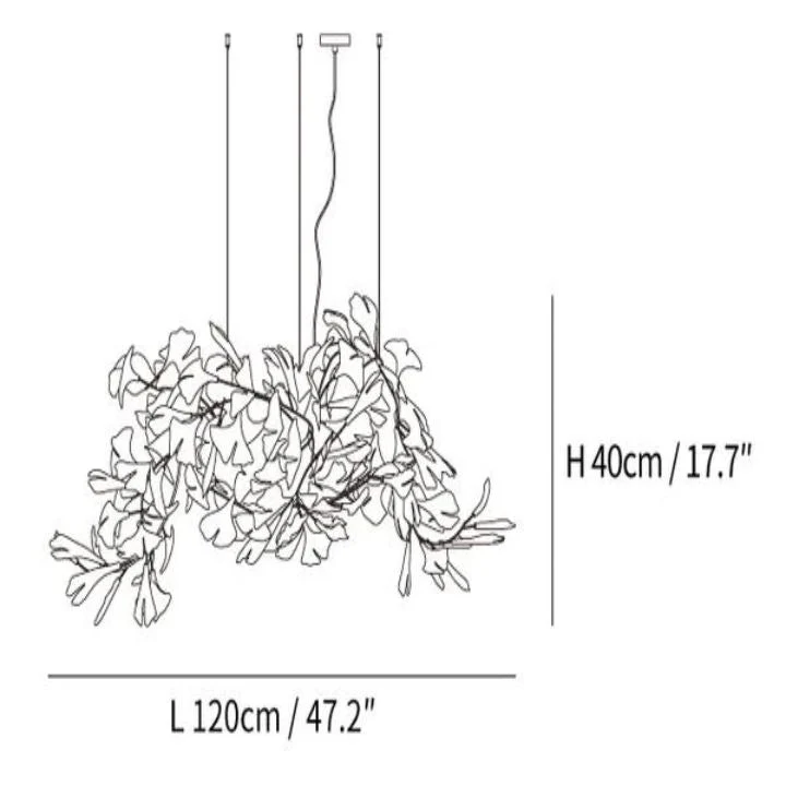 Ceramic Gingko Luxury Chandelier Style G - Image 11