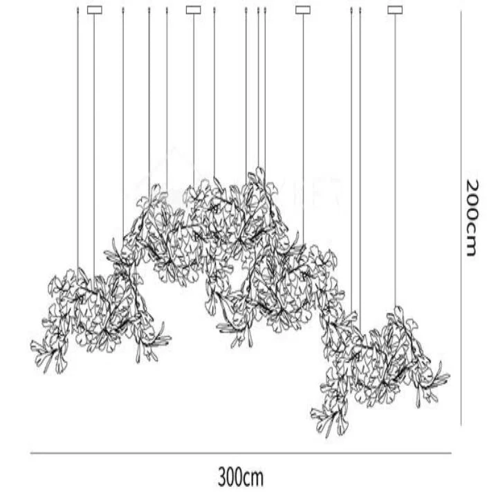 Ceramic Gingko Luxury Chandelier Style H - Image 12