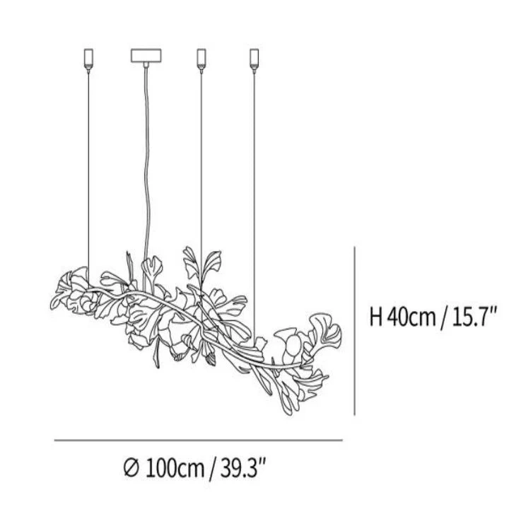 Ceramic Gingko Luxury Chandelier Style I - Image 11