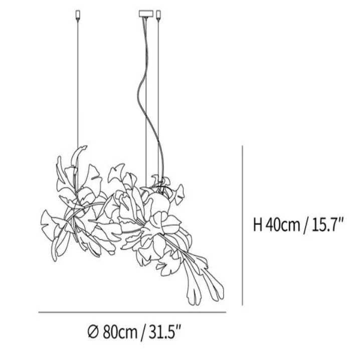 Ceramic Gingko Luxury Chandelier Style I - Image 12