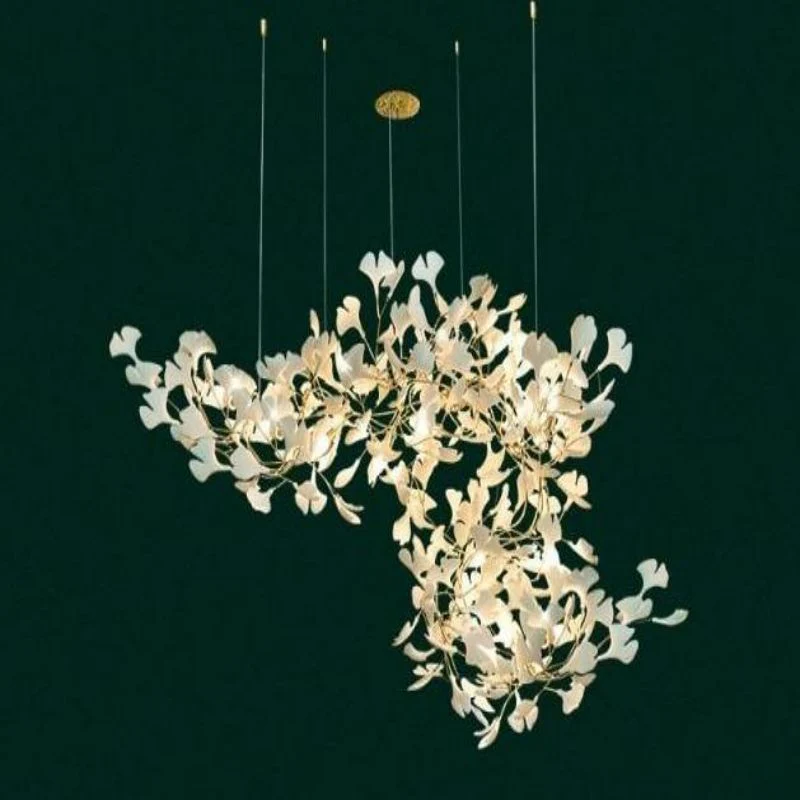 Ceramic Ginkgo Branch Chandelier Light - Image 5