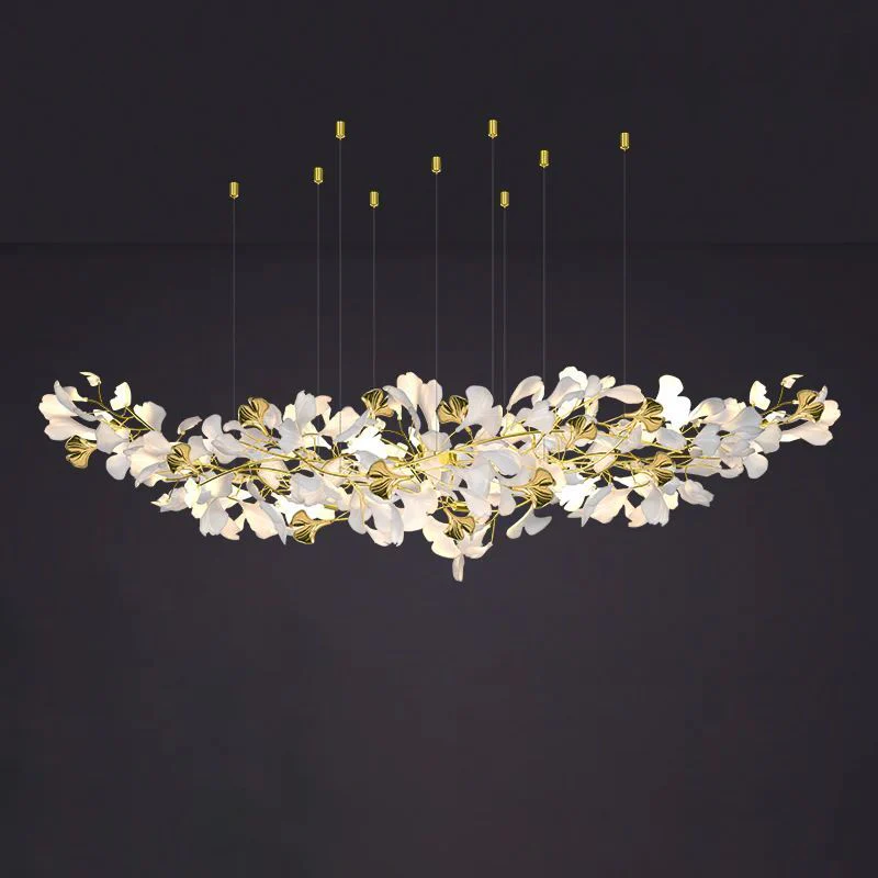 Ceramic Ginkgo Branch Chandelier Light - Image 8
