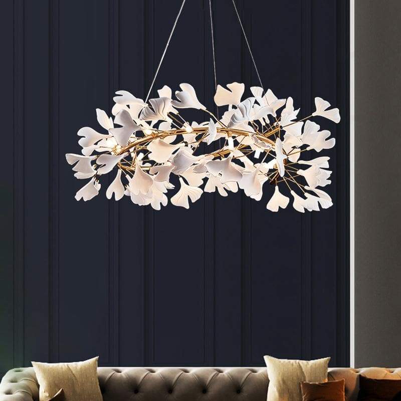 Ceramic Ginkgo Curved  Chandelier - Image 3