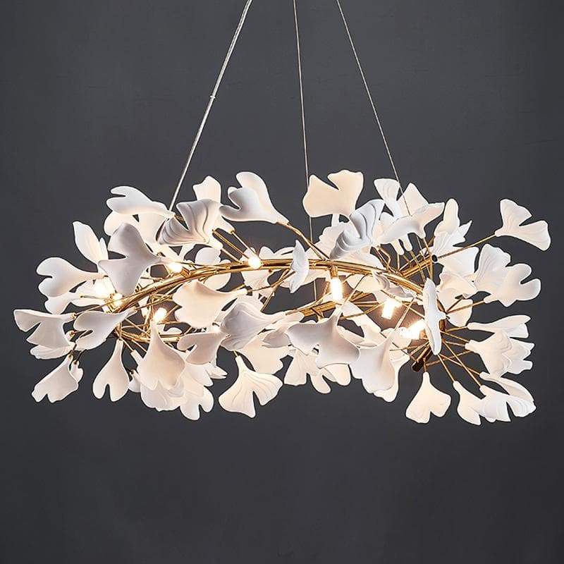 Ceramic Ginkgo Curved  Chandelier - Image 4