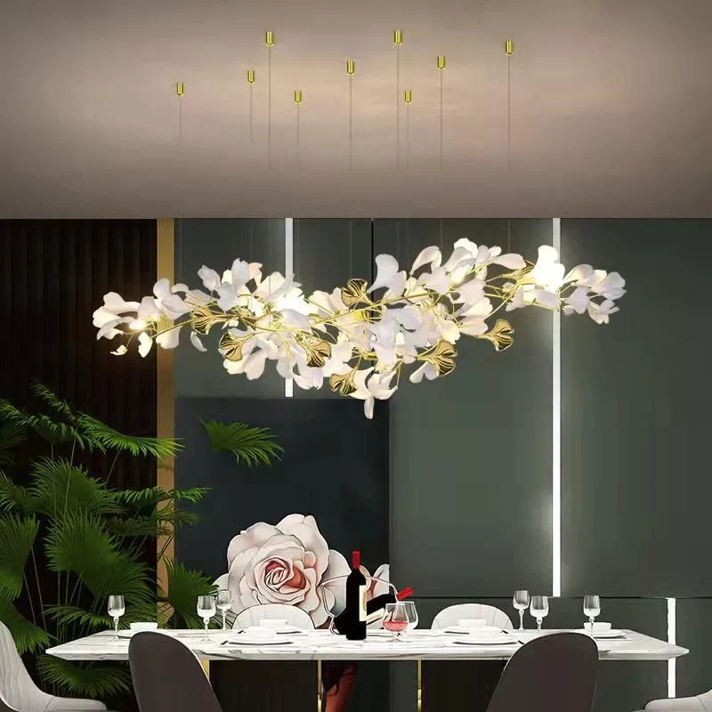 Ceramic Ginkgo D Branch Chandelier - Image 3