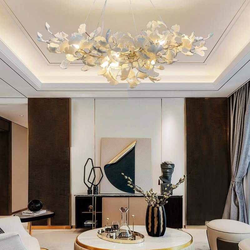 Ceramic Ginkgo Modern Chandelier - Image 12