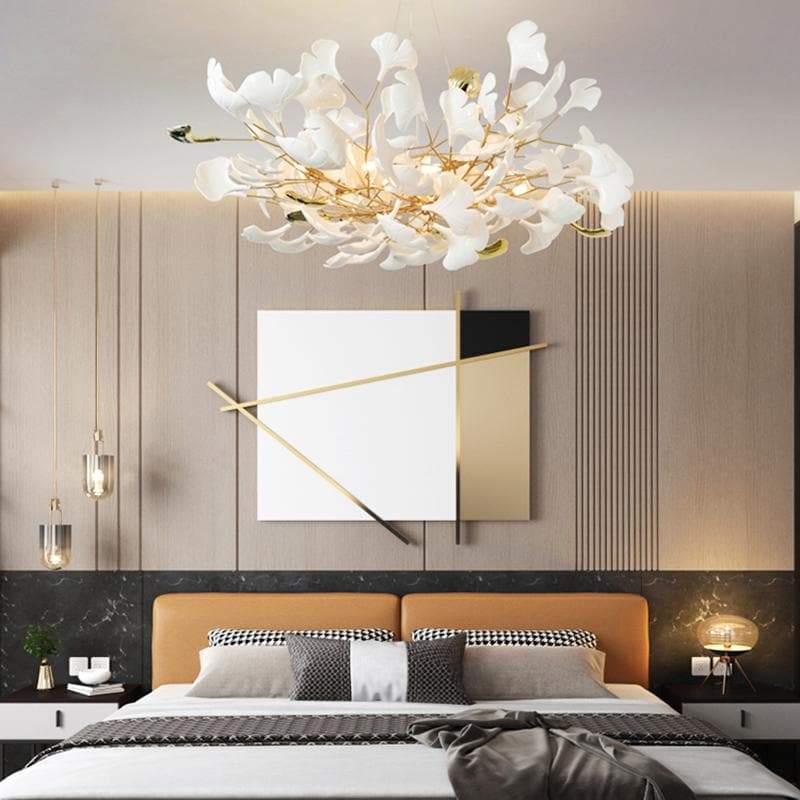 Ceramic Ginkgo Petal Branches-Shaped Chandelier(Round) - Image 4