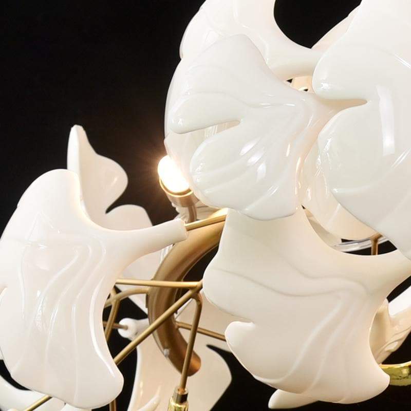 Ceramic Ginkgo Petal Branches-Shaped Chandelier(Round) - Image 6