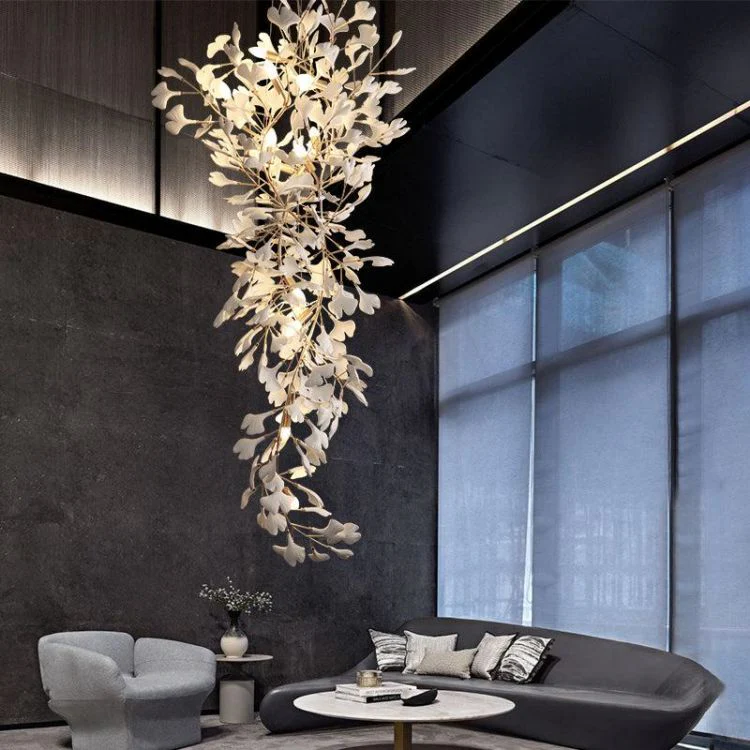 Ceramic Ginkgo Stair Long Branch Chandelier - Image 2