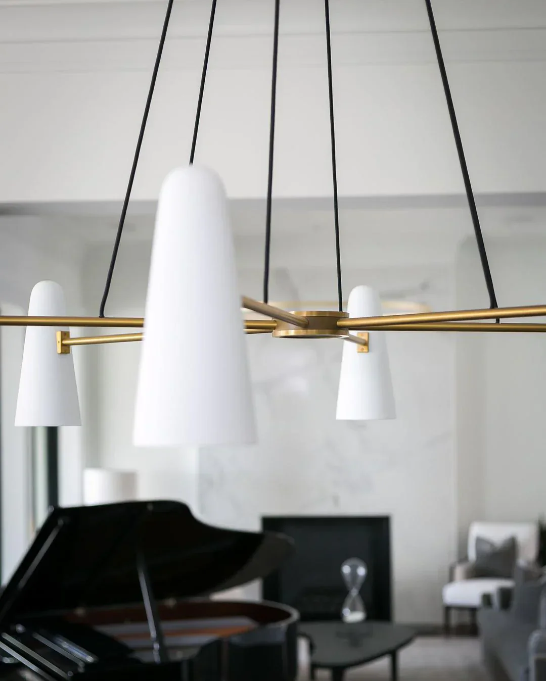 Modern Style Round Cone Glass Chandelier for Bedroom/Living Room/Dining Room - Image 5