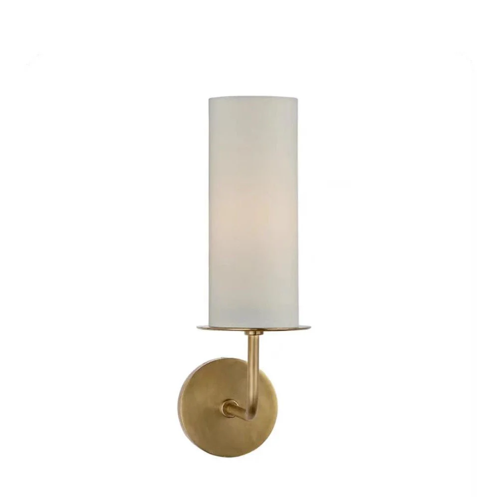 Modern Style Minimalism White Shades Chandelier/Wall Light in Brass - Image 10