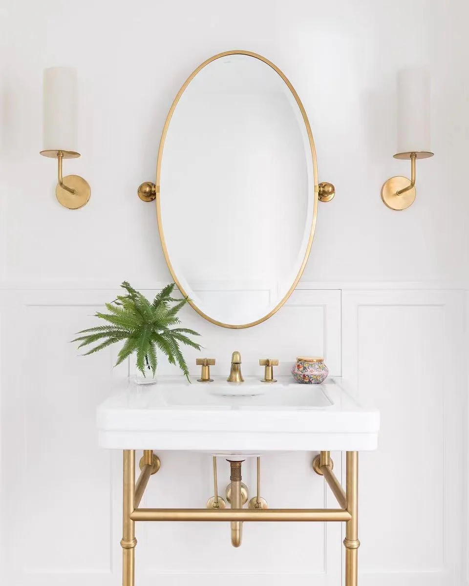 Modern Style Minimalism White Shades Chandelier/Wall Light in Brass - Image 6