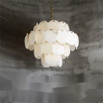 Charlene Alabaster Multi-Tier Round Chandelier - Image 3