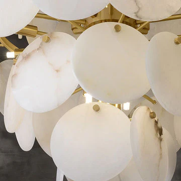 Charlene Alabaster Multi-Tier Round Chandelier - Image 7