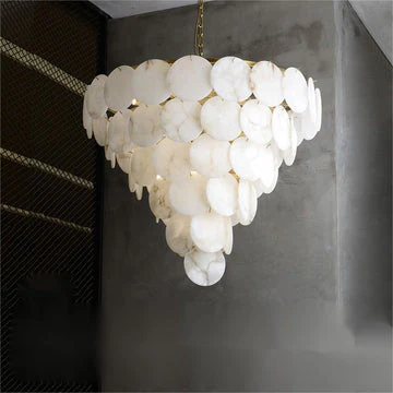 Charlene Alabaster Multi-Tier Round Chandelier - Image 8