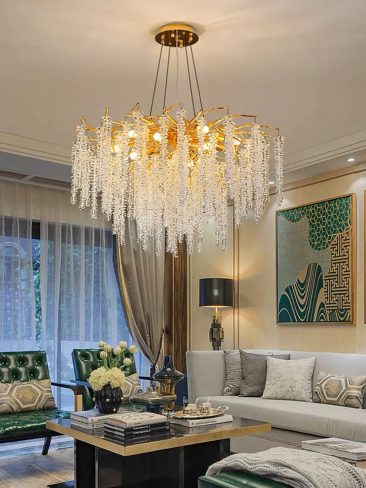 Branch Style Ceiling Light Crystal icicle Chandelier For Dining Table for Modern Home - Image 15