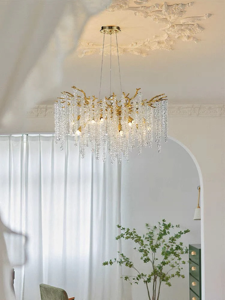 Branch Style Ceiling Light Crystal icicle Chandelier For Dining Table for Modern Home - Image 16