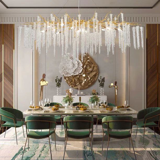 Branch Style Ceiling Light Crystal icicle Chandelier For Dining Table for Modern Home - Image 17