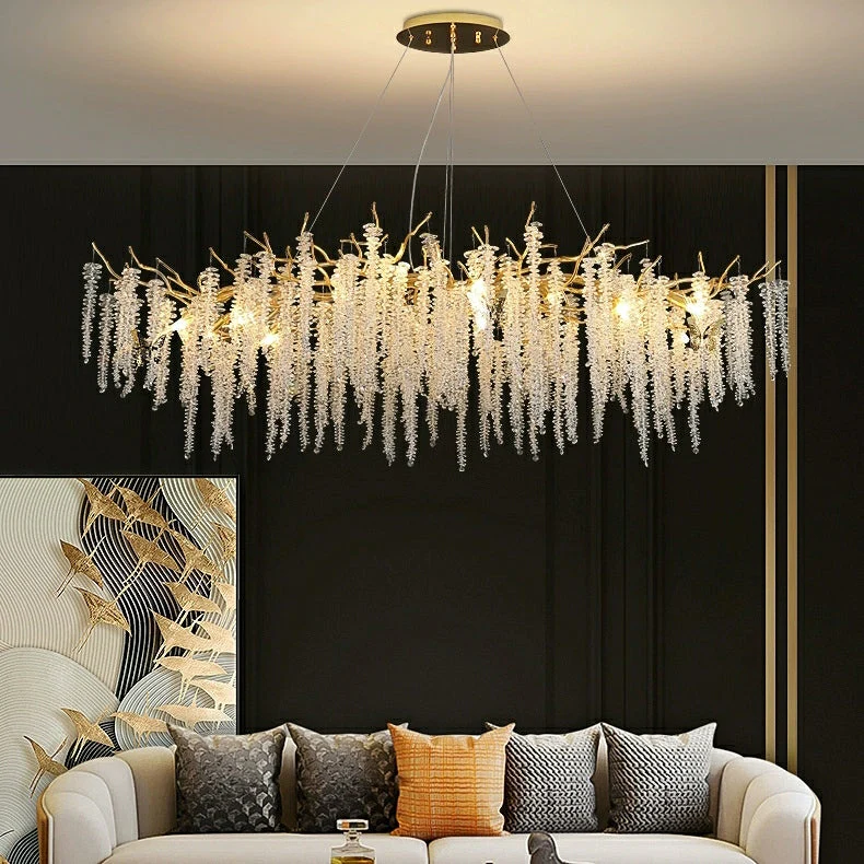 Branch Style Ceiling Light Crystal icicle Chandelier For Dining Table for Modern Home - Image 2