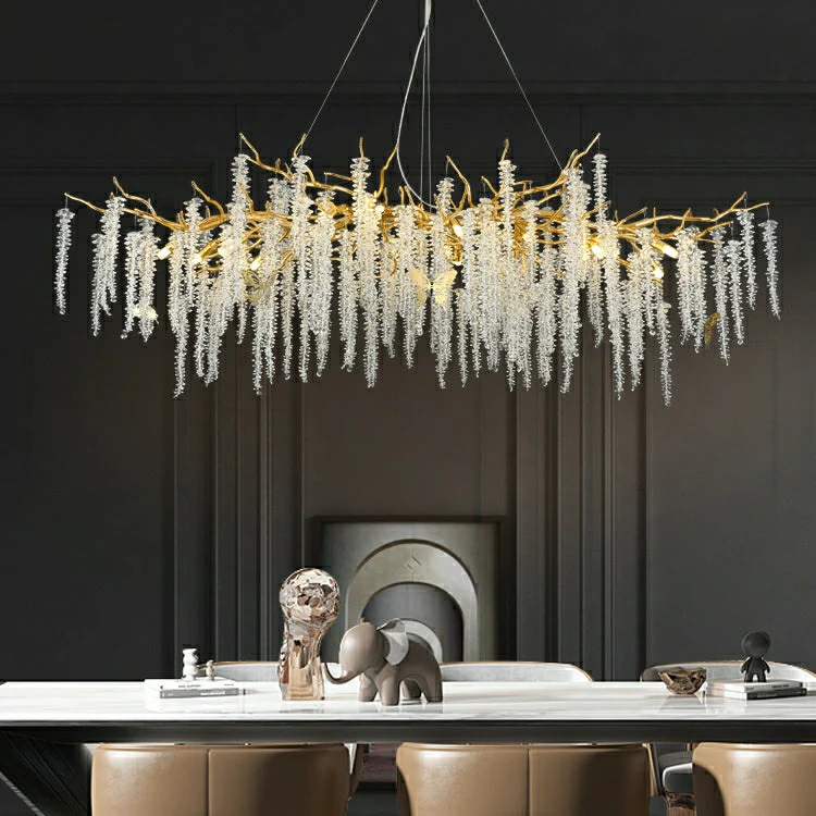 Branch Style Ceiling Light Crystal icicle Chandelier For Dining Table for Modern Home - Image 20