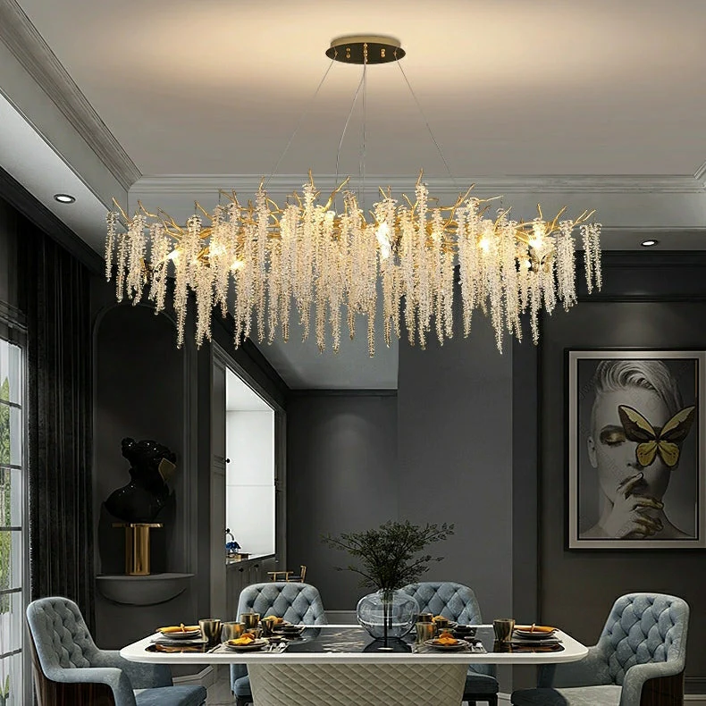 Branch Style Ceiling Light Crystal icicle Chandelier For Dining Table for Modern Home - Image 21