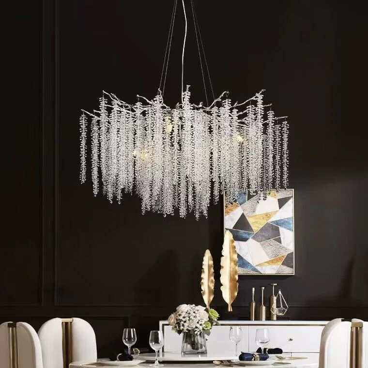 Branch Style Ceiling Light Crystal icicle Chandelier For Dining Table for Modern Home - Image 25