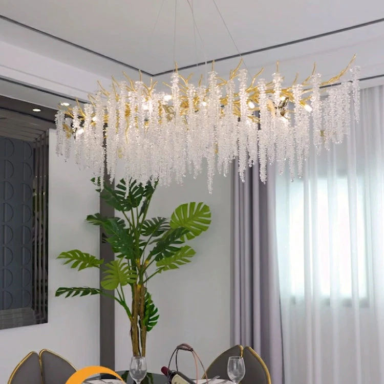 Branch Style Ceiling Light Crystal icicle Chandelier For Dining Table for Modern Home - Image 27