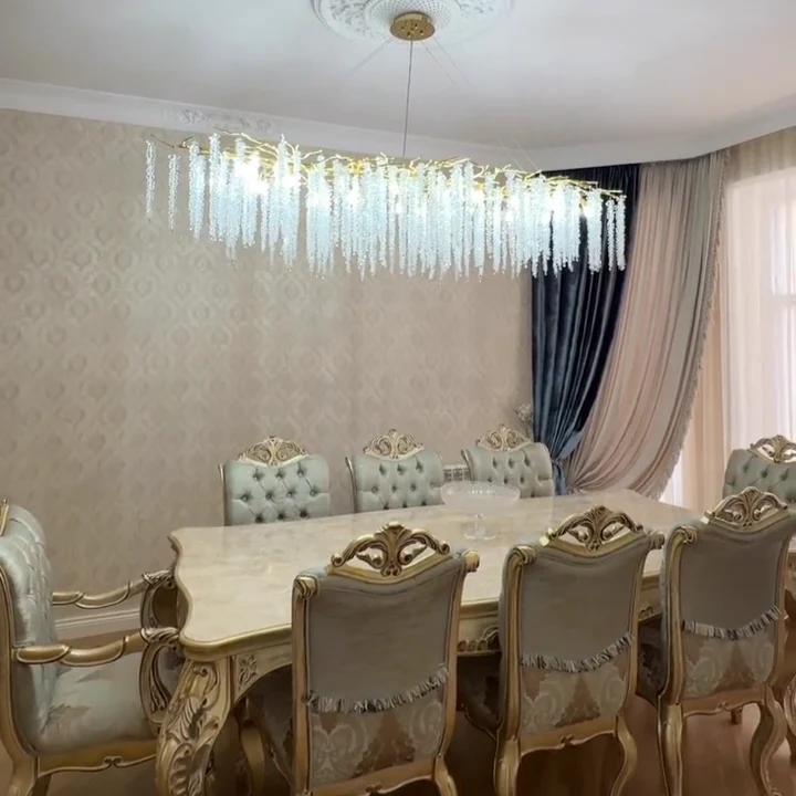 Branch Style Ceiling Light Crystal icicle Chandelier For Dining Table for Modern Home - Image 3