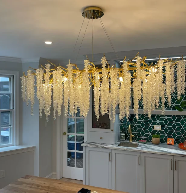 Branch Style Ceiling Light Crystal icicle Chandelier For Dining Table for Modern Home - Image 4