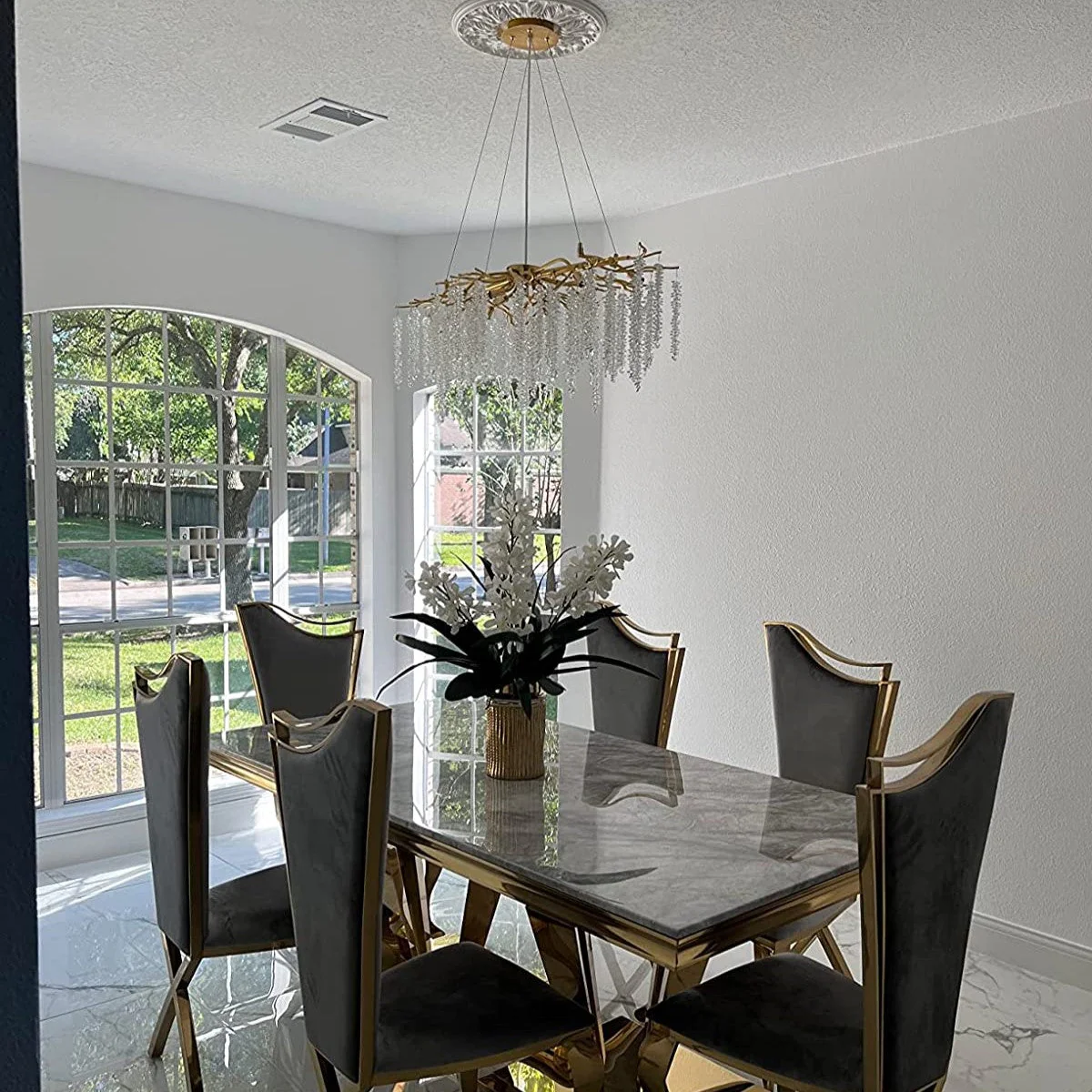 Branch Style Ceiling Light Crystal icicle Chandelier For Dining Table for Modern Home - Image 6
