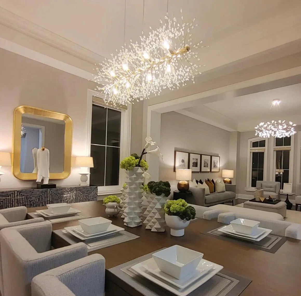 Dandelion Crystal Chandelier Light Firefly/ Glowworm Hanging Lamp Pendant For Rectangle Dining Room - Image 13