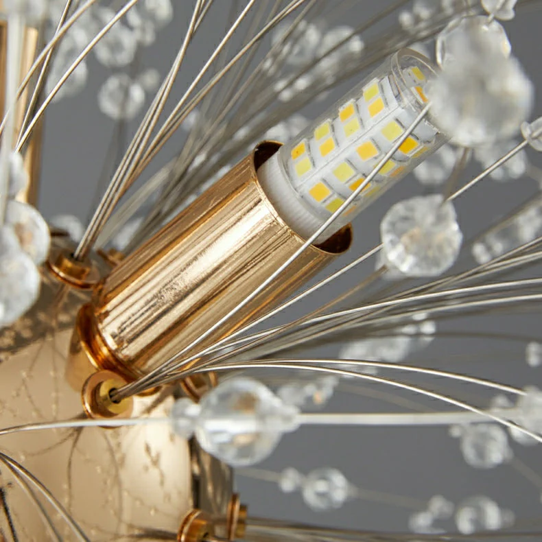Dandelion Crystal Chandelier Light Firefly/ Glowworm Hanging Lamp Pendant For Rectangle Dining Room - Image 8