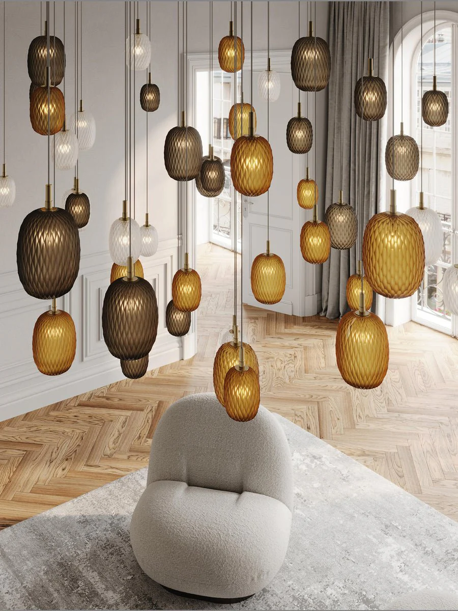 Galaxy Chromatic Gem Drop Spiral  Chandelier - Image 2