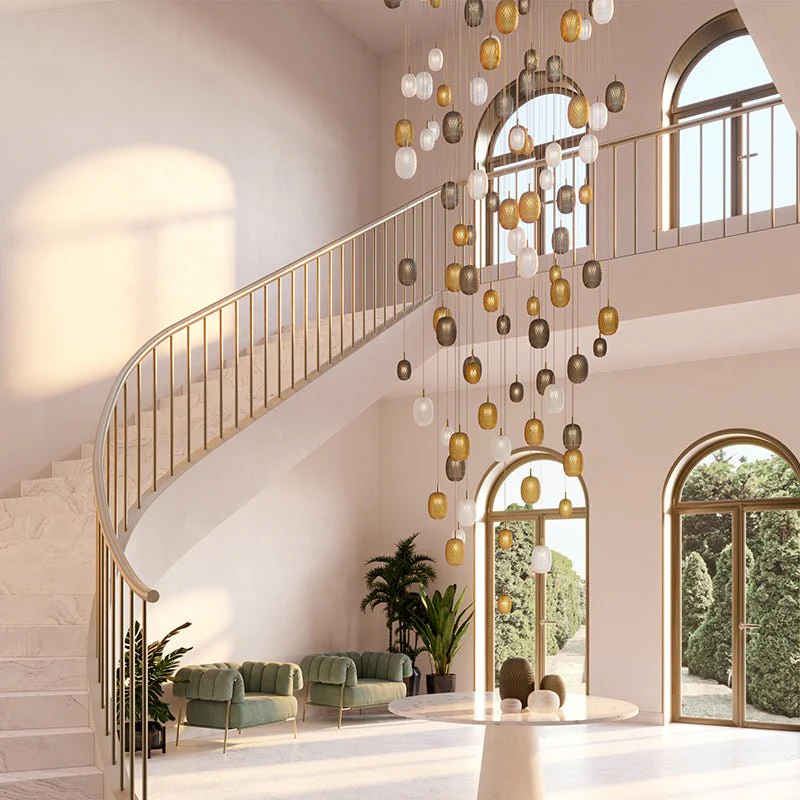 Galaxy Chromatic Gem Drop Spiral  Chandelier - Image 28