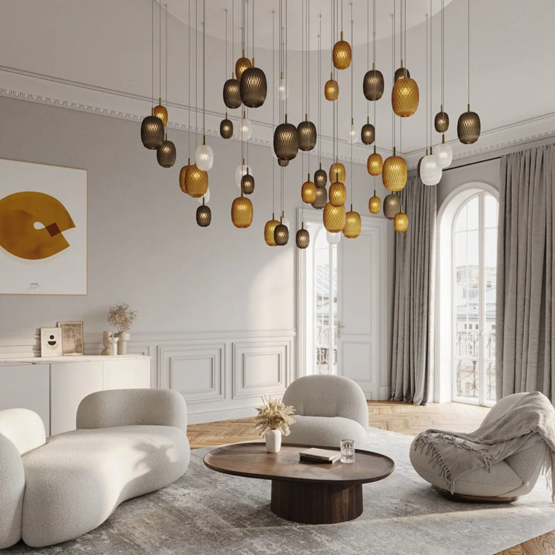 Galaxy Chromatic Gem Drop Spiral  Chandelier - Image 3