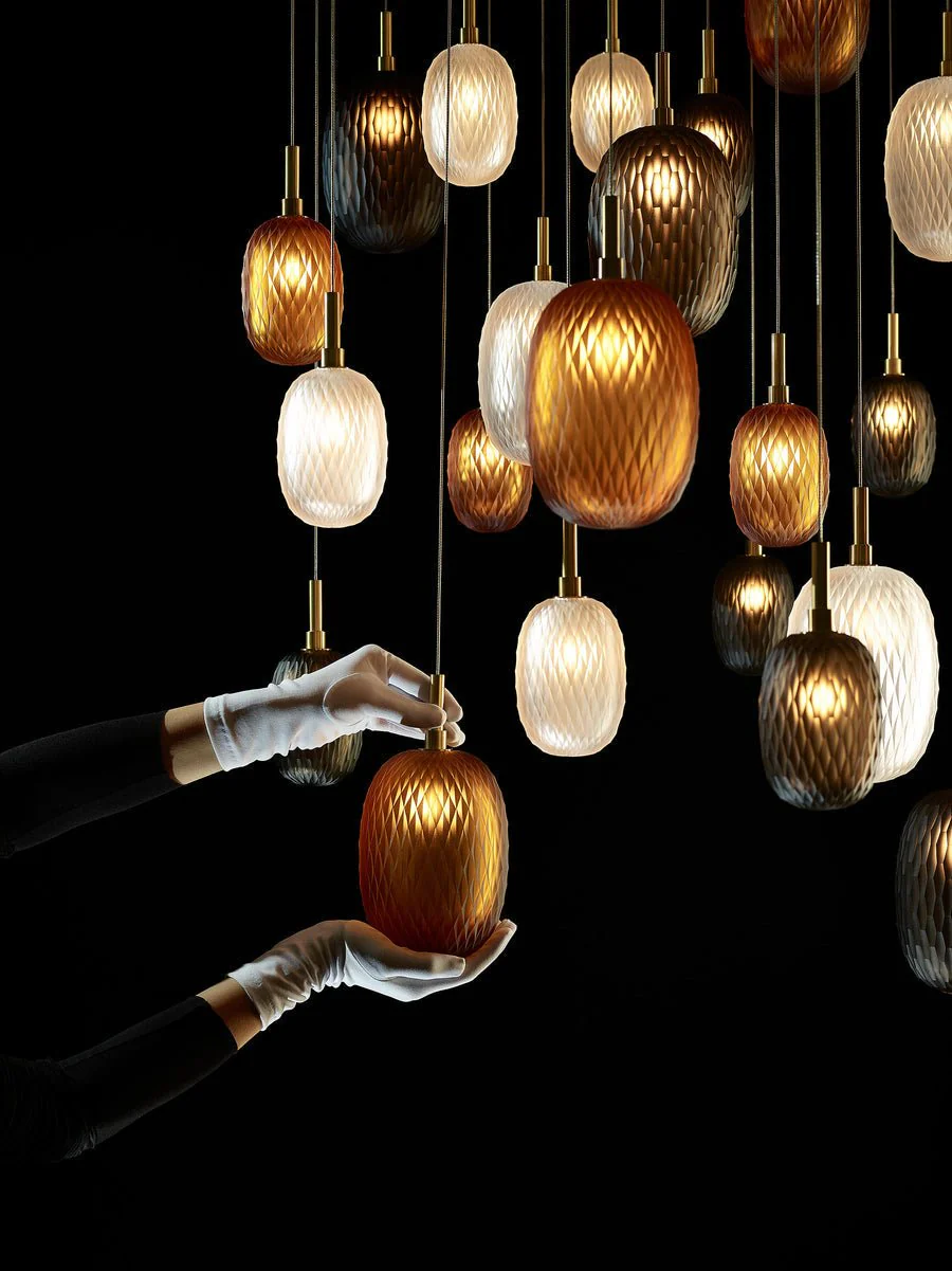 Galaxy Chromatic Gem Drop Spiral  Chandelier - Image 5