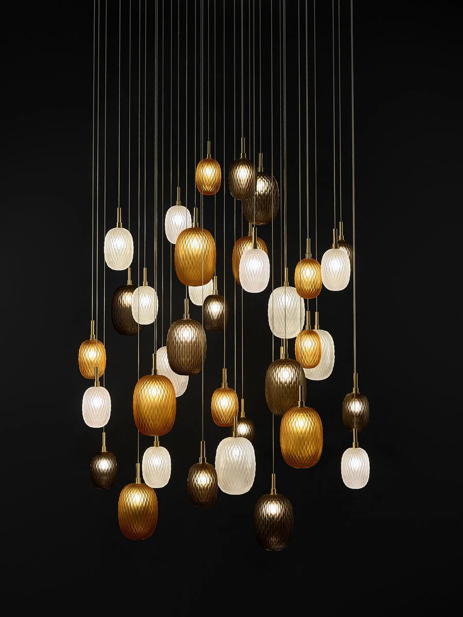 Galaxy Chromatic Gem Drop Spiral  Chandelier - Image 7