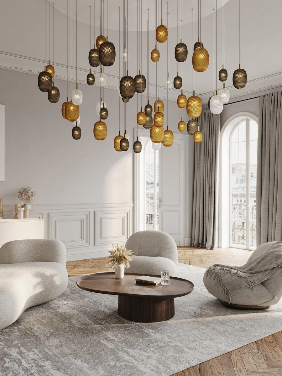 Galaxy Chromatic Gem Drop Spiral  Chandelier - Image 8