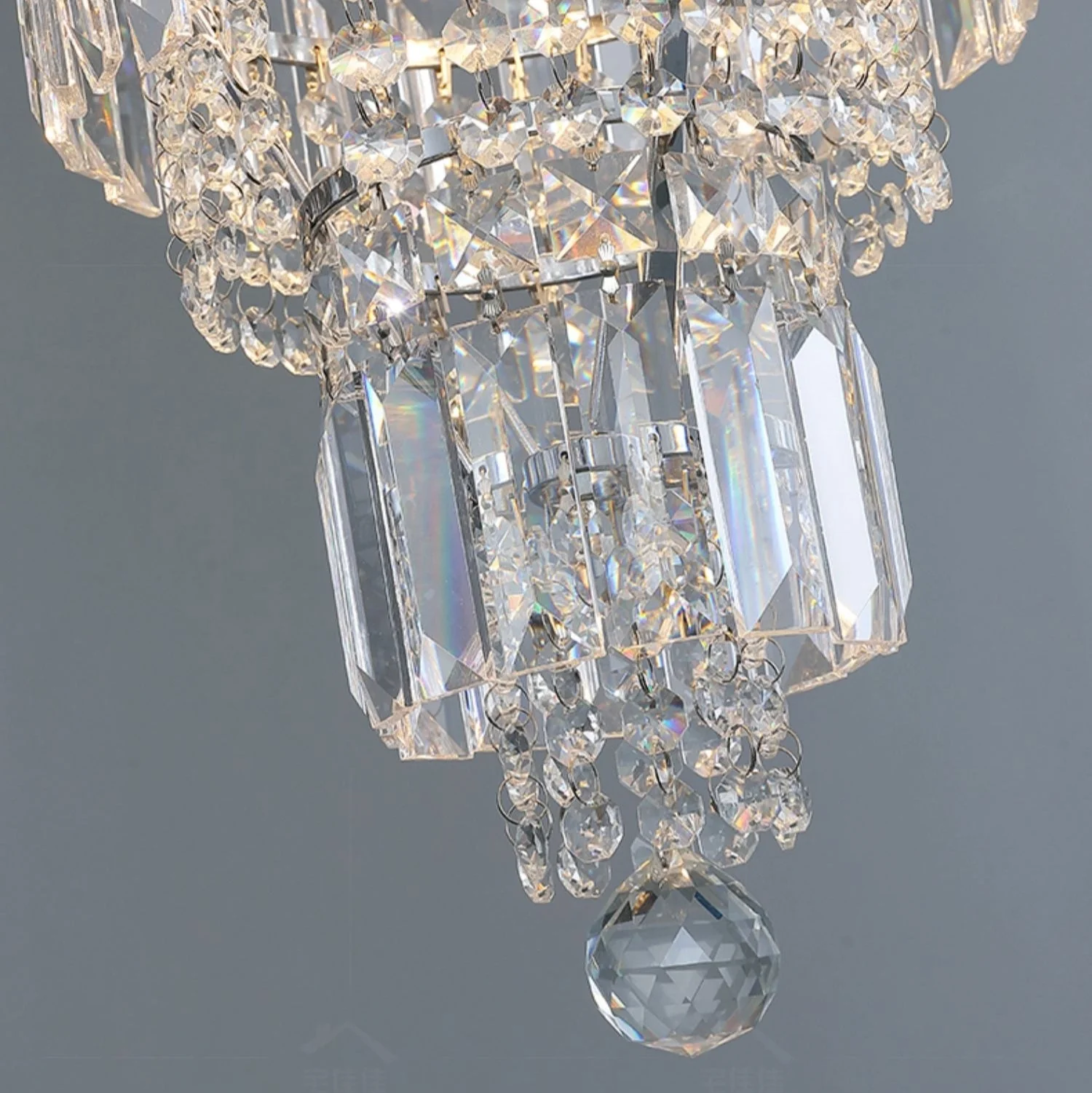 Chrome Extra Large Crystal Chandelier in Silver for Foyer/Staircase/Living Room/Entrance - Image 12